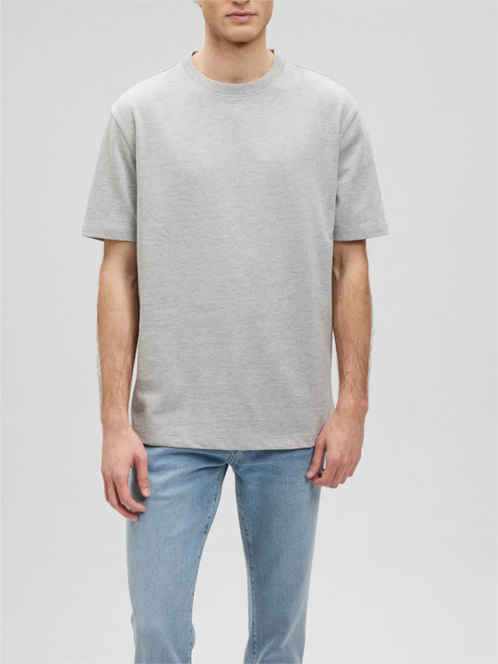 Light Gray Short - Sleeve Regular Fit Tee