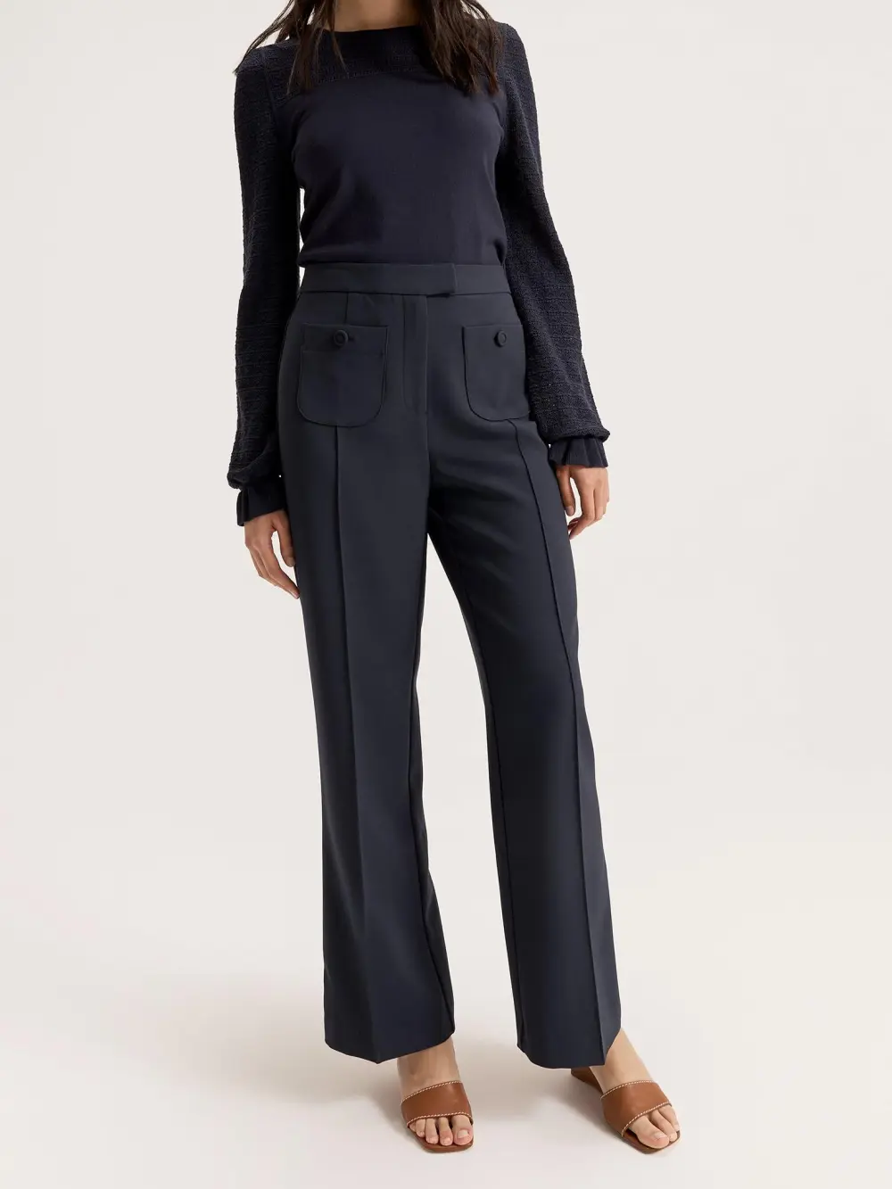 Navy Blue Relaxed Fit Jumpers