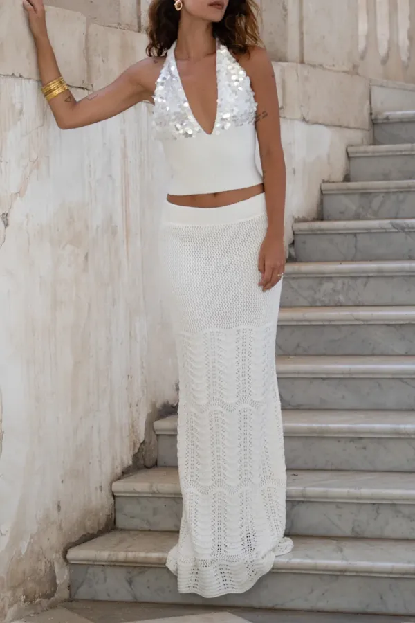 Luxury Sequined Halterneck Top