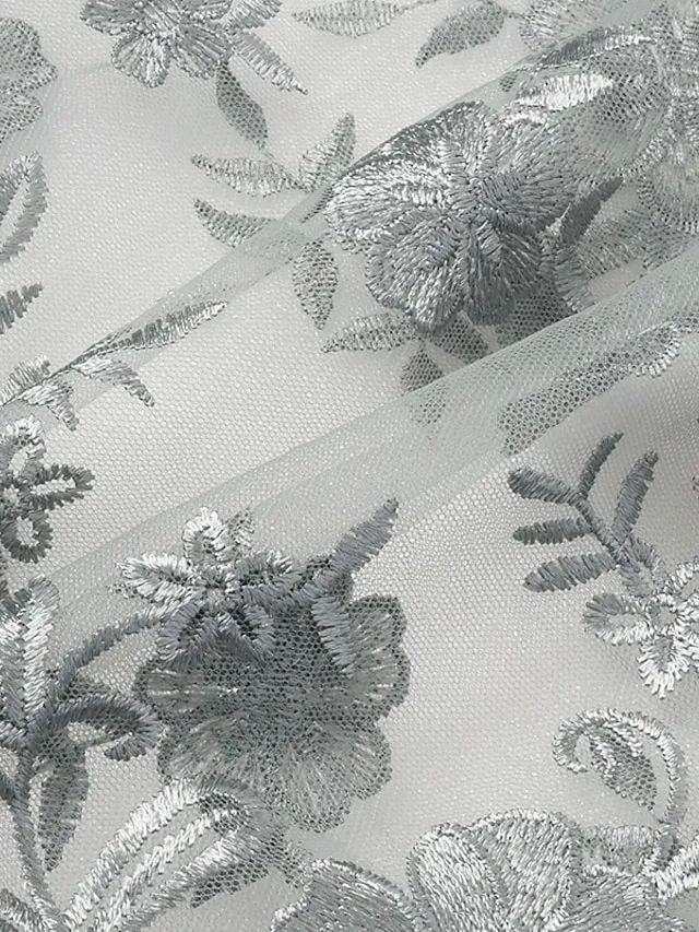 Women‘s Plus Size Party Dress Lace Dress Semi Formal Dress Midi Dress Navy Blue Blue Gold 3/4 Length Sleeve Floral Lace Summer Spring Fall Crew Neck Elegant Party Wedding Guest Dress