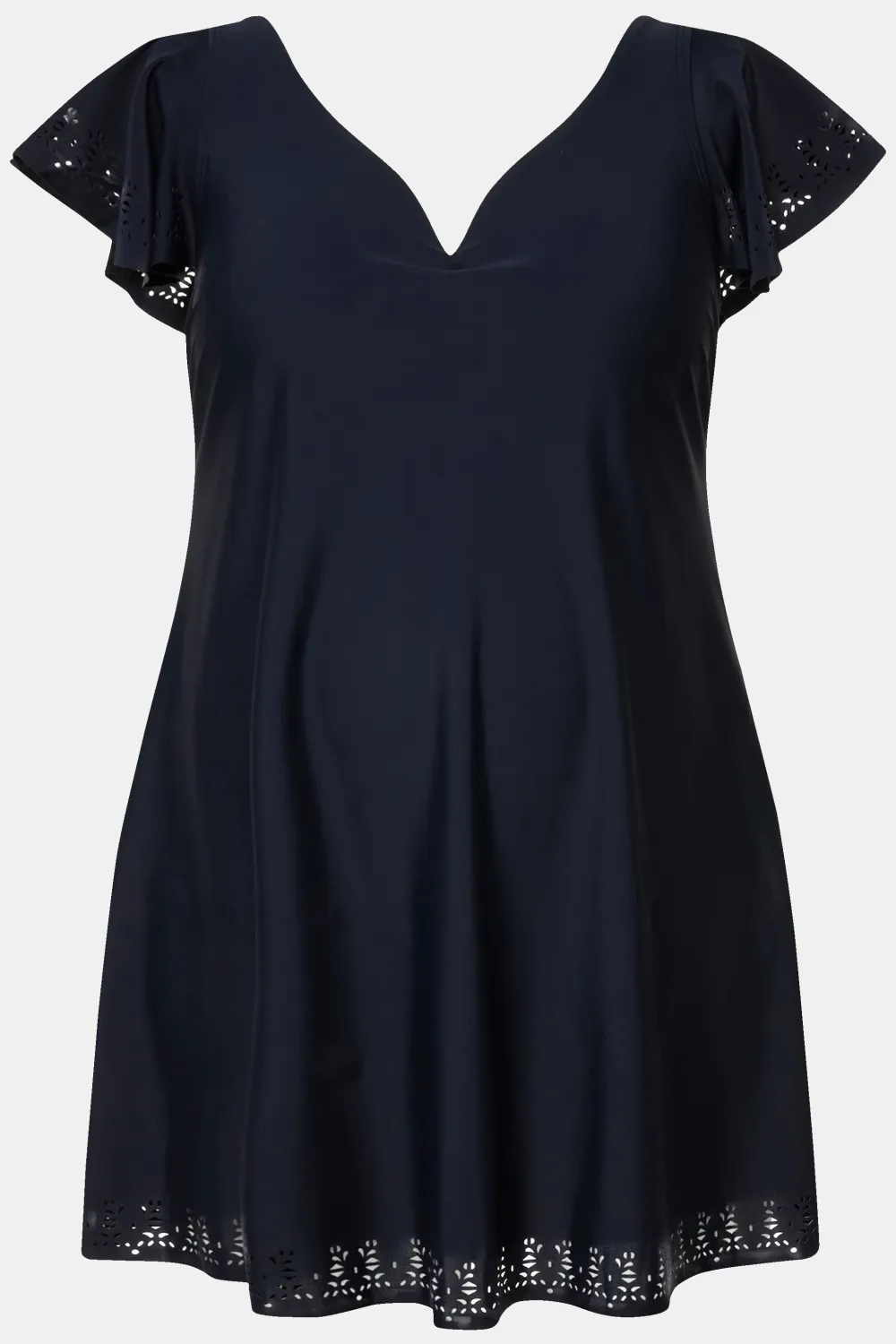 Badekleid Flügelärmel Softcups Lasercut-Muster Bügel