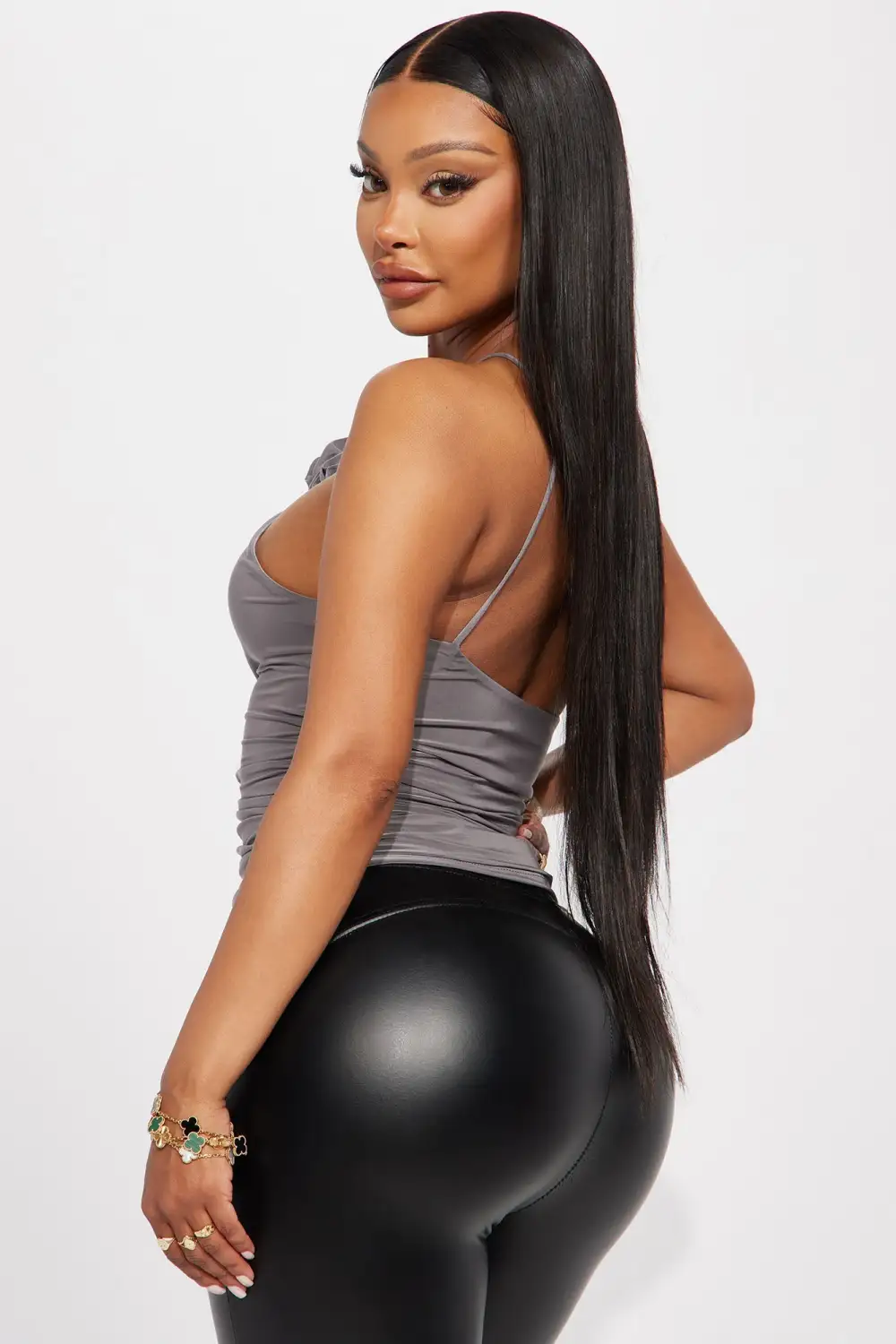 Selena Halter Top - Grey