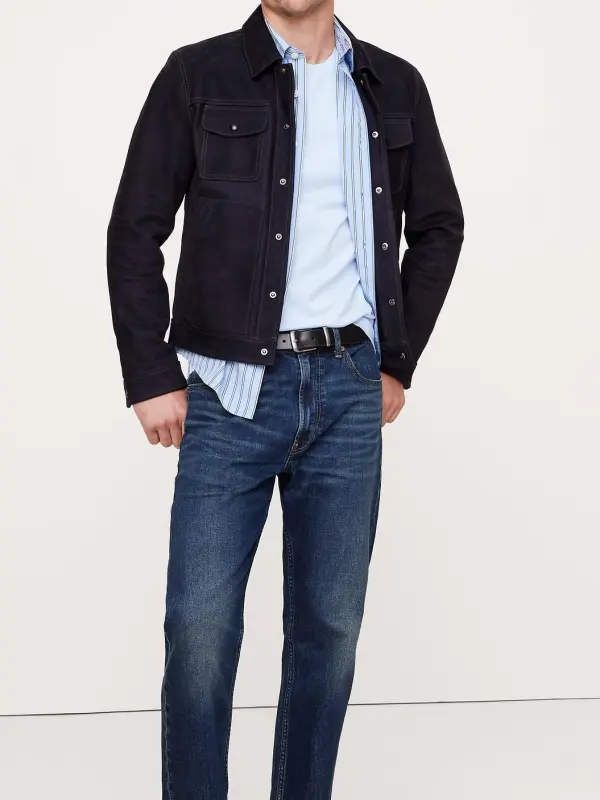 Men's Optic Blue Meditation Simple Cotton Short Sleeve