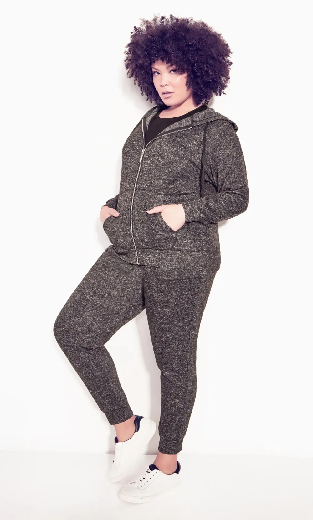 Evans Grey Hacci Plain Jacket