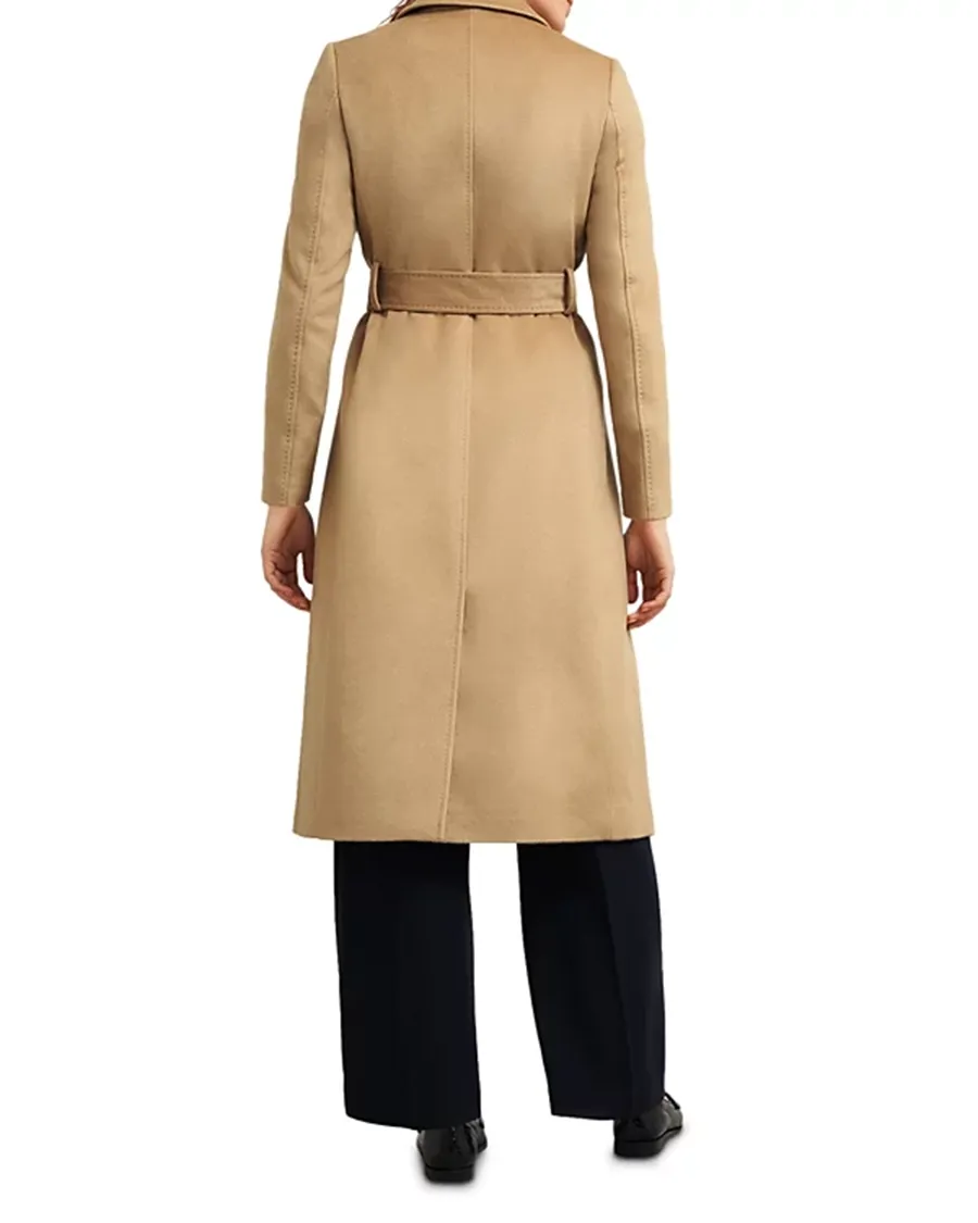 Notch Collar Wool Belted Coat