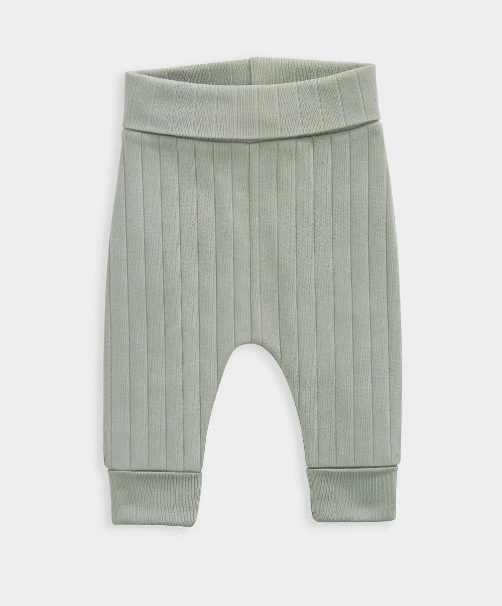 Stripe Top & Leggings Outfit Set - Blue