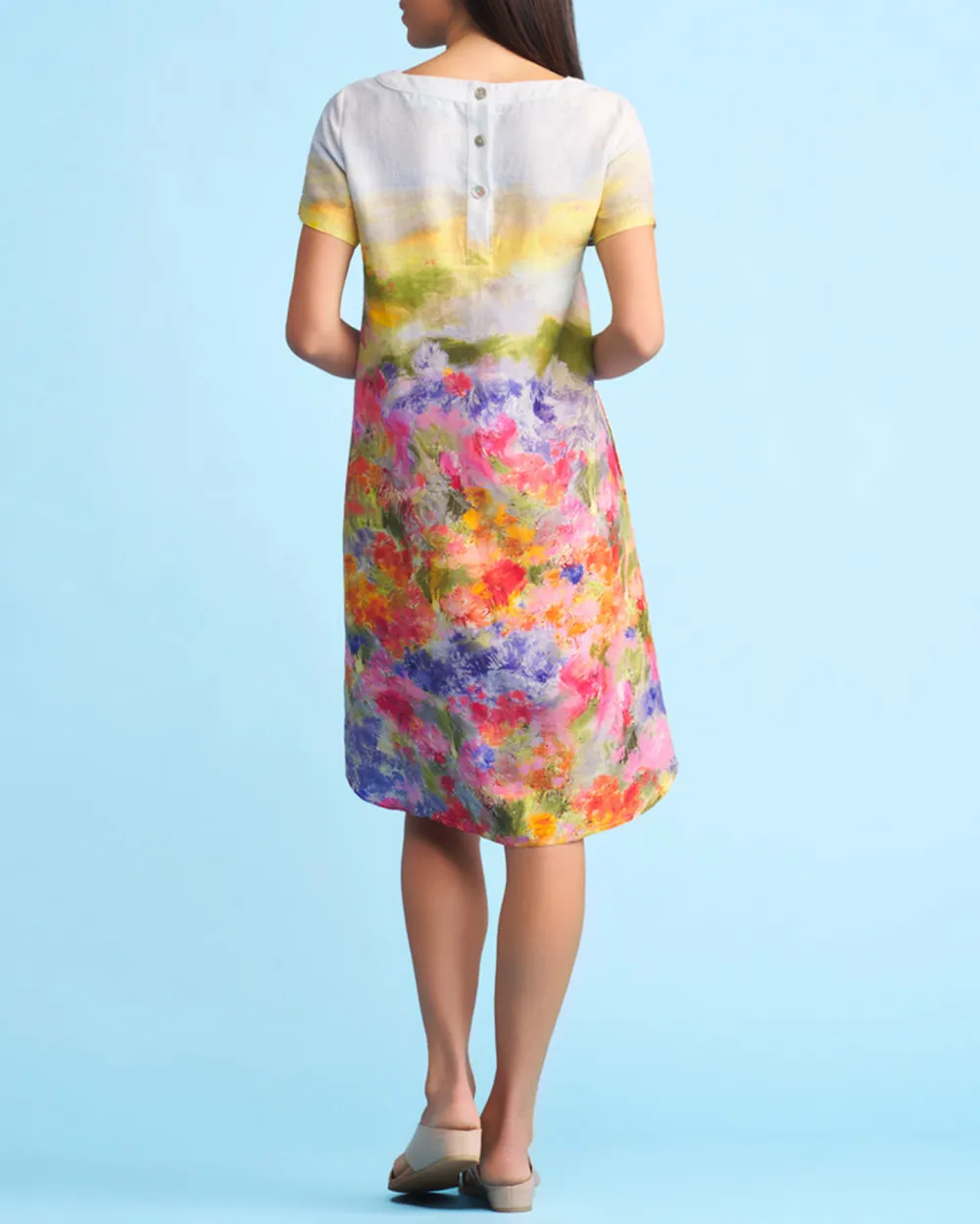 Printed French Linen Dress