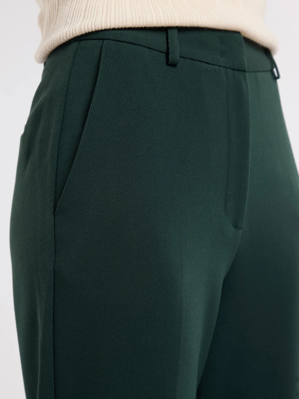 Deep Green Tapered Leg Pants