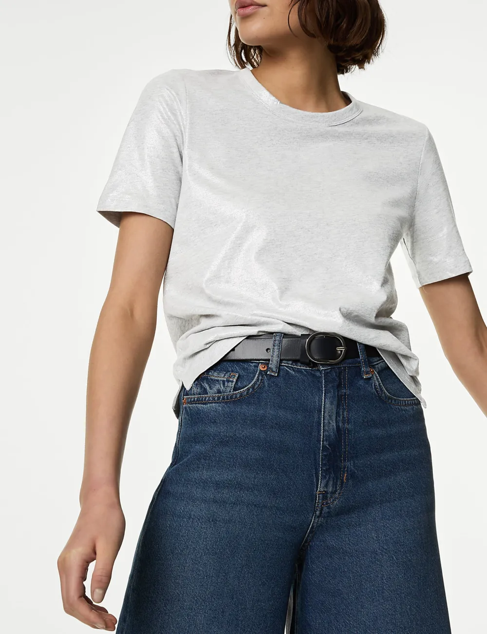 Pure Cotton Metallic T-Shirt