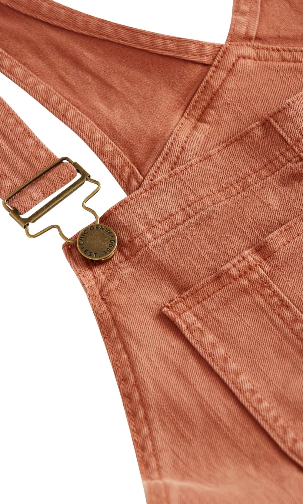 Evans Pink Denim Pinafore Dress