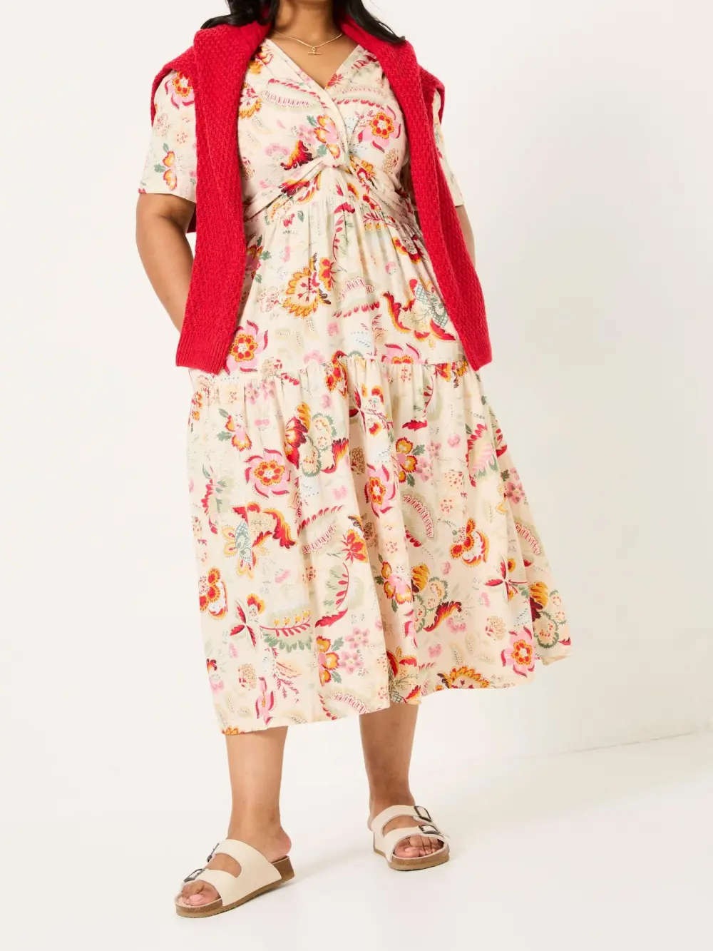 Cream Gigi Midi Dress