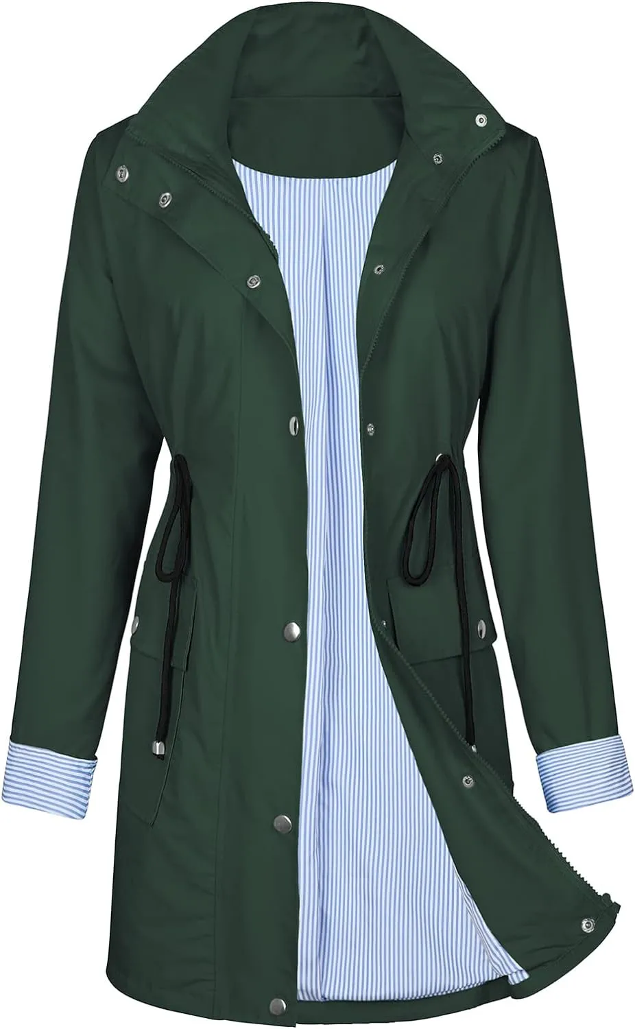 American Trends Rain Jackets for Women Waterproof with Hood Long Rain Coat Windbreaker Jacket
