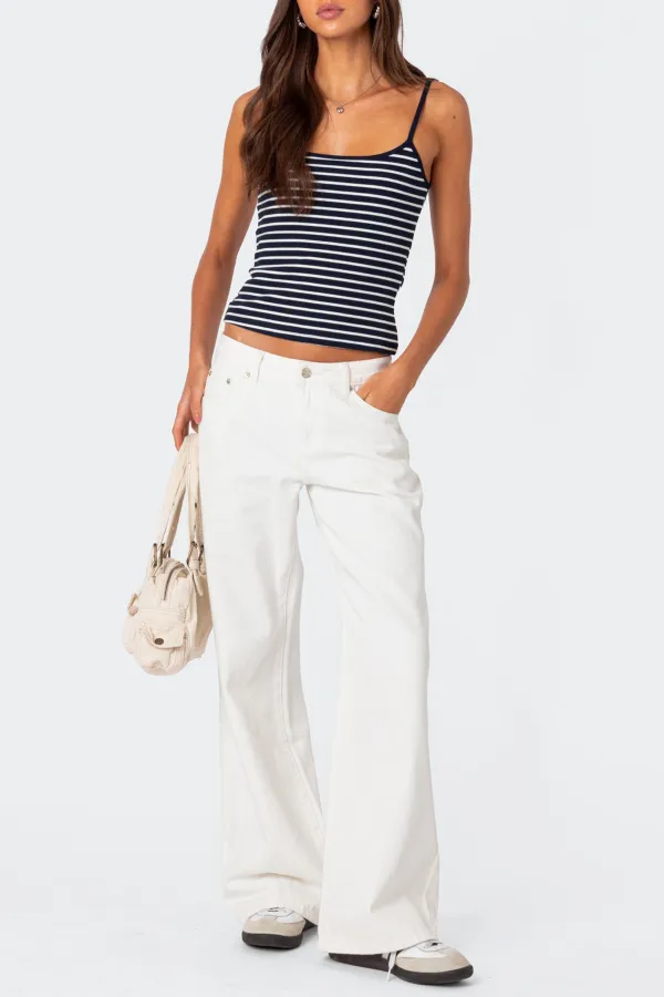 Striped Ribbed Tank Top