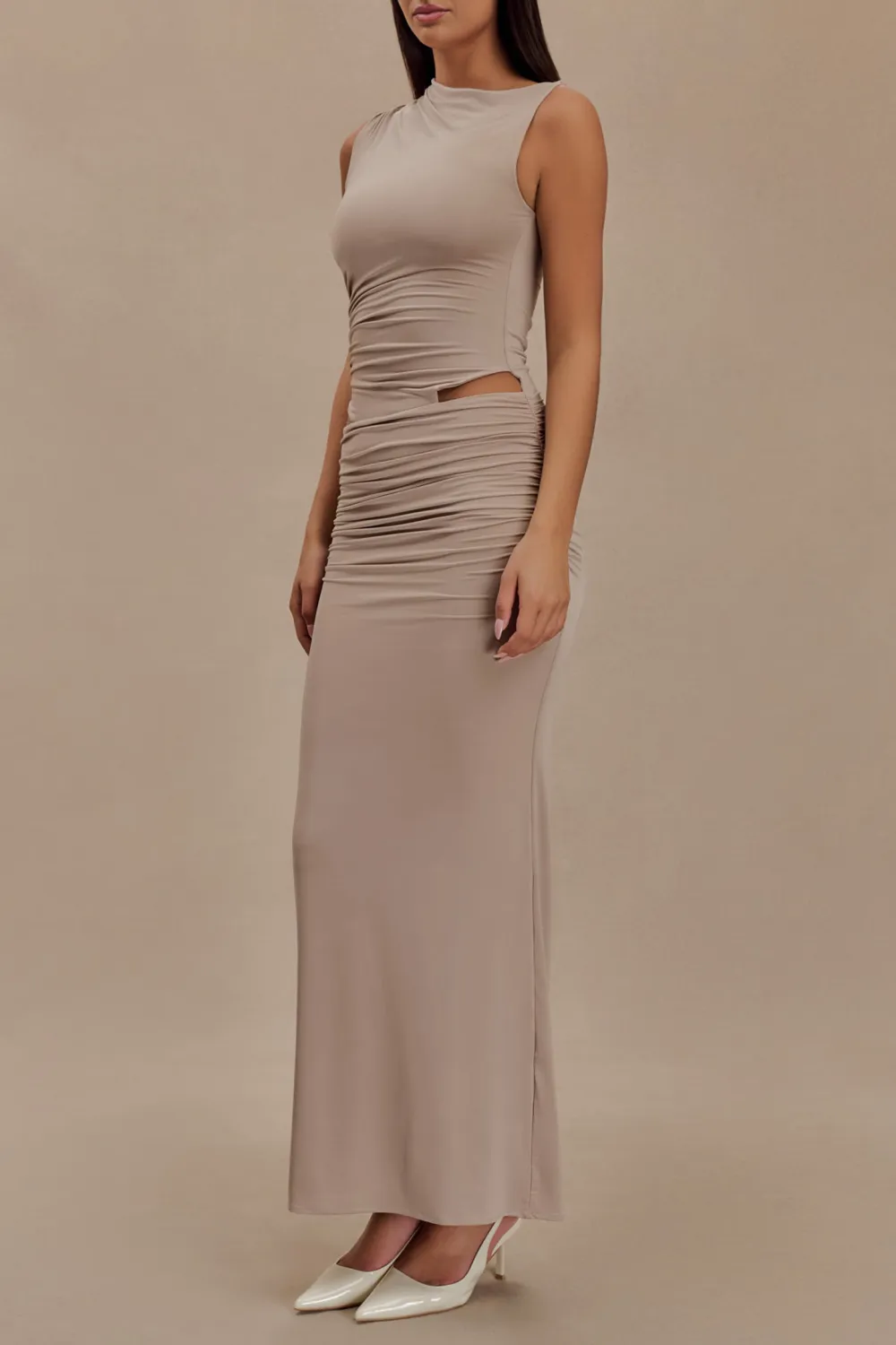 Slinky Cut Out Maxi Dress