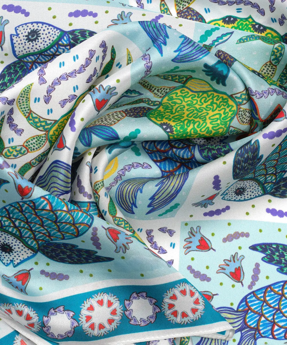 Nautical Design Daily Silk Bandana