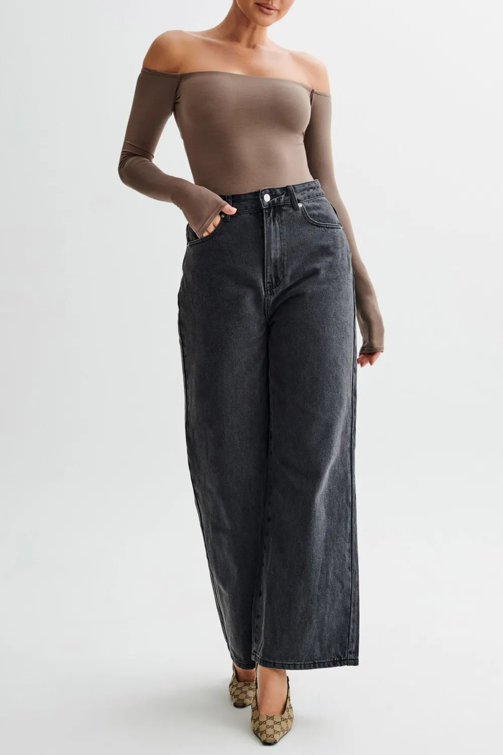 Daily Off Shoulder Long Sleeve Bodysuit