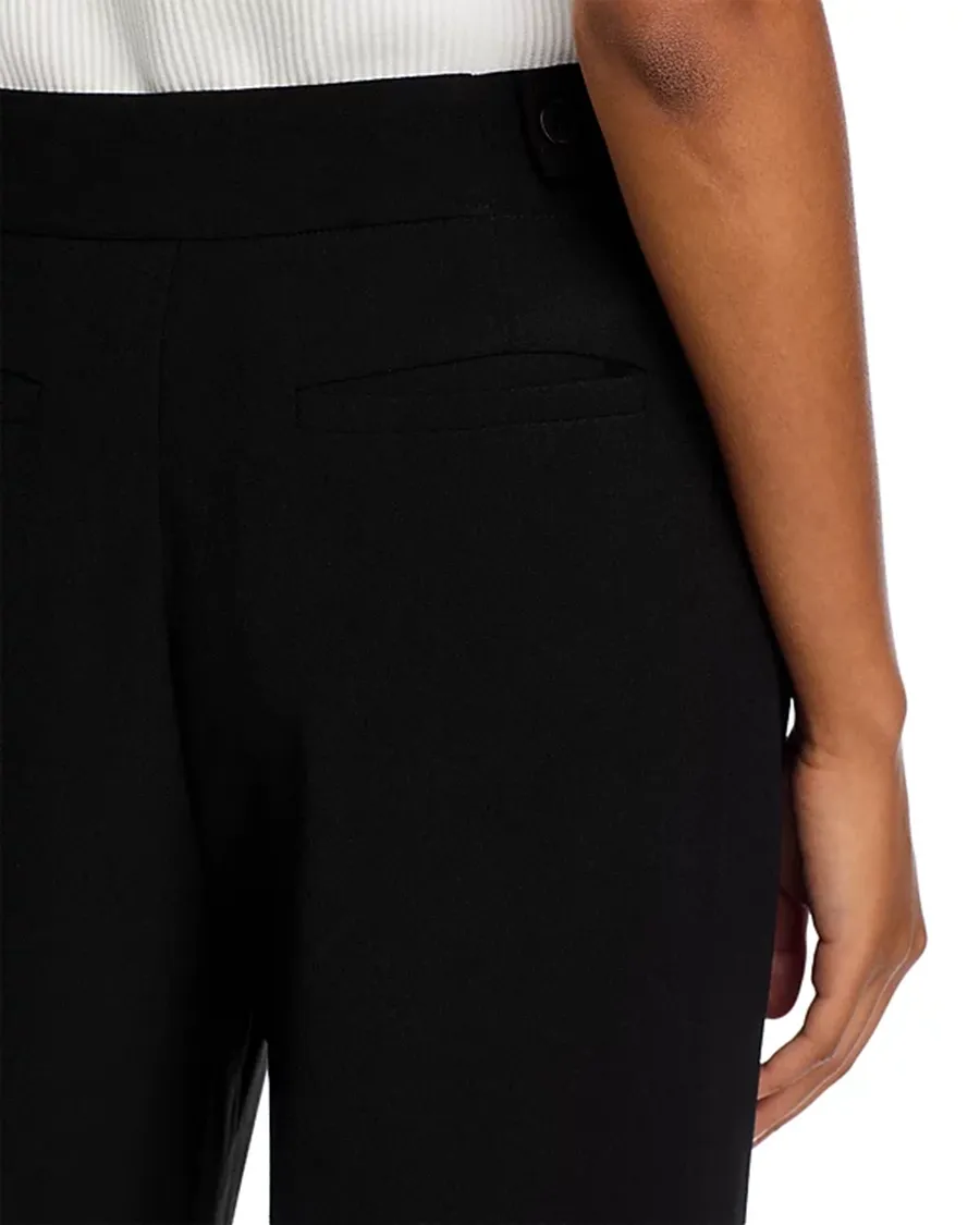 Wide Leg Silhouette Crepe Pants