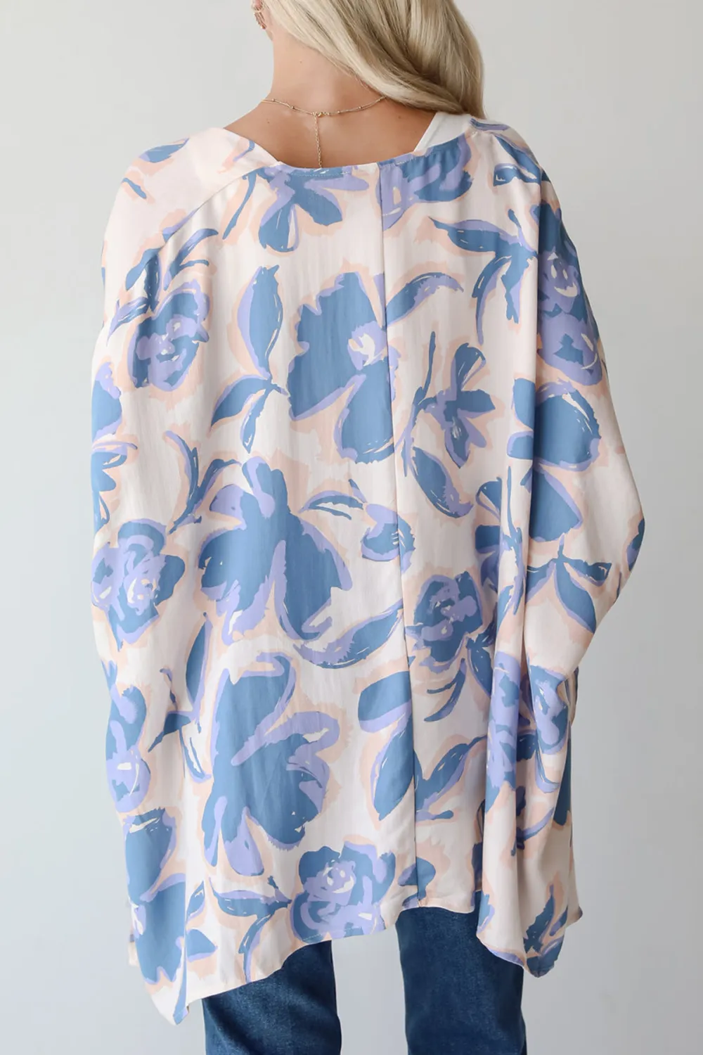 Season Of Blooms Blush Floral Kimono