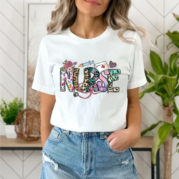 Funny Letter Graphic Casual T-Shirts
