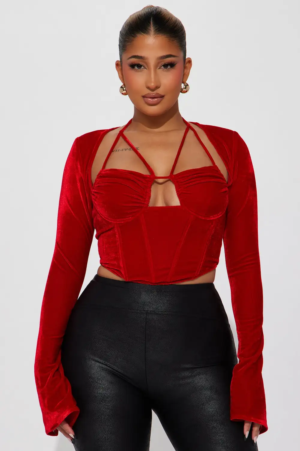 Emilia Corset Top - Red