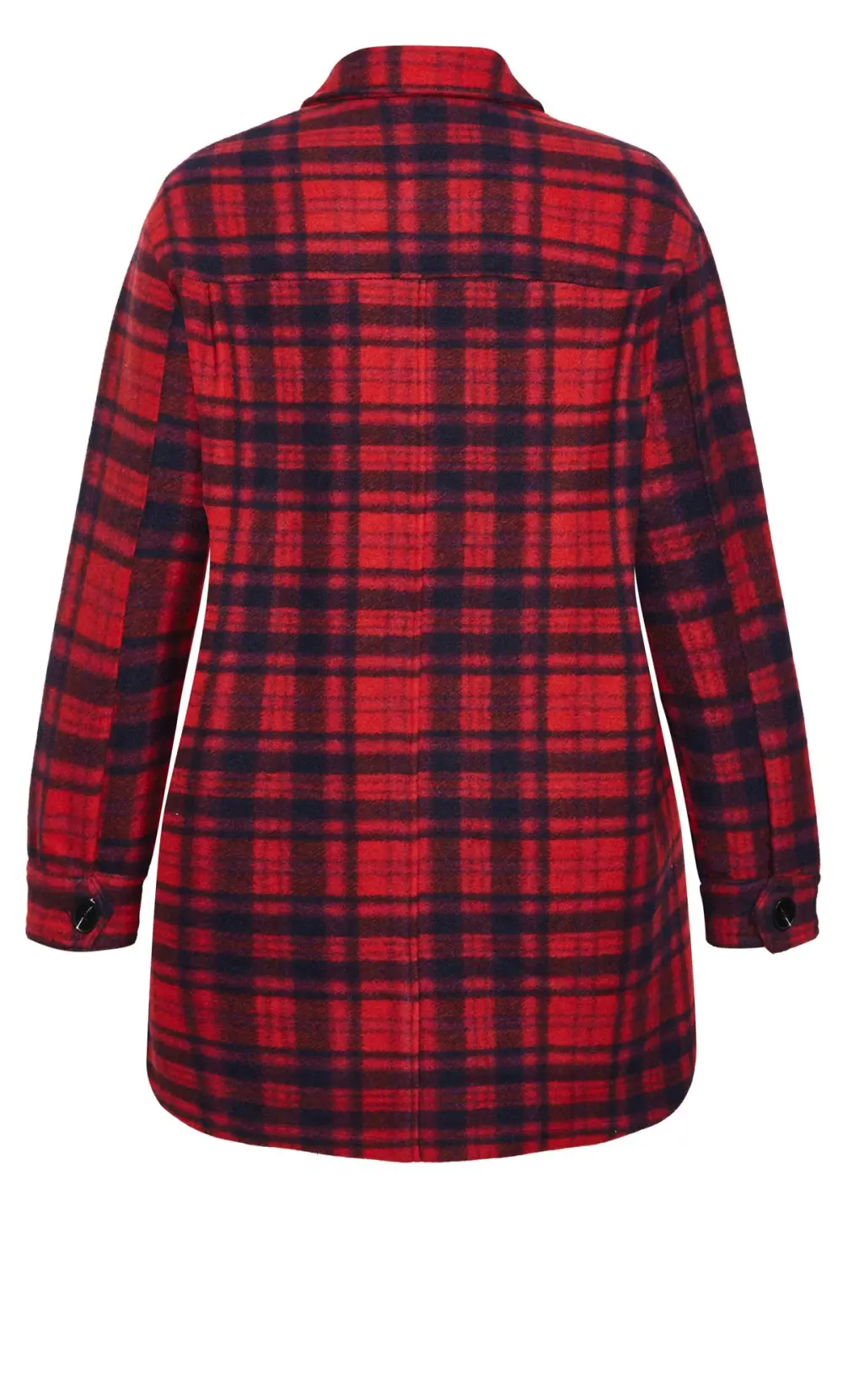 Evans Red Check Print Shacket