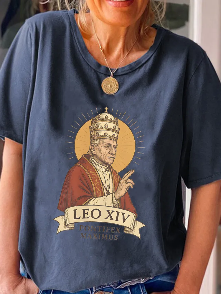 Women'S Pope Leo Xiv  Made In America Round-Neck Short-Sleeved T-Shirt