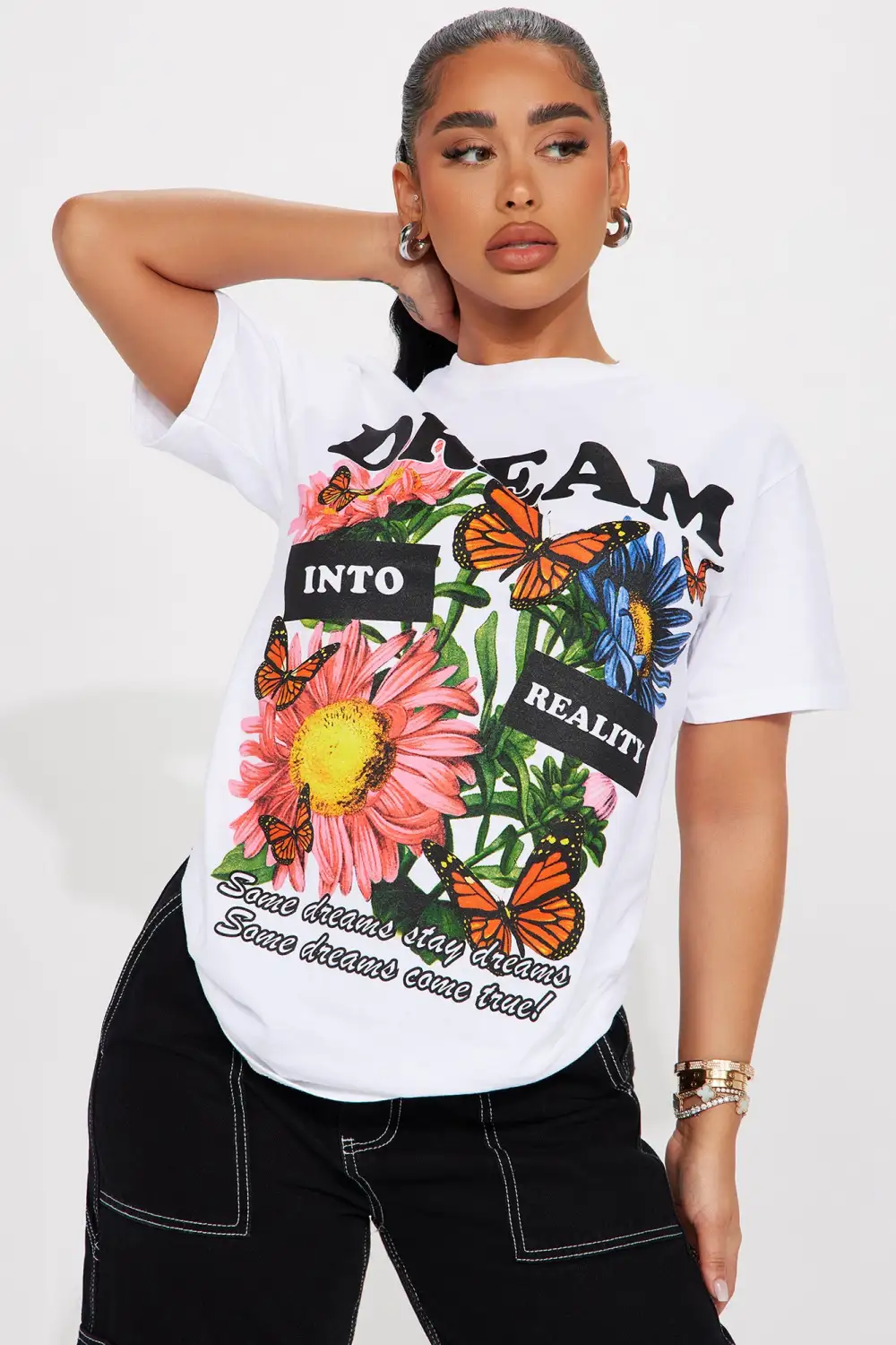 Dream Into Reality Graphic Tee - White