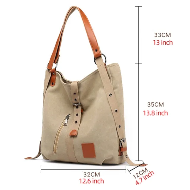 Women's Crossbody Bag Canvas Daily Date Zipper Solid Color Red Blue