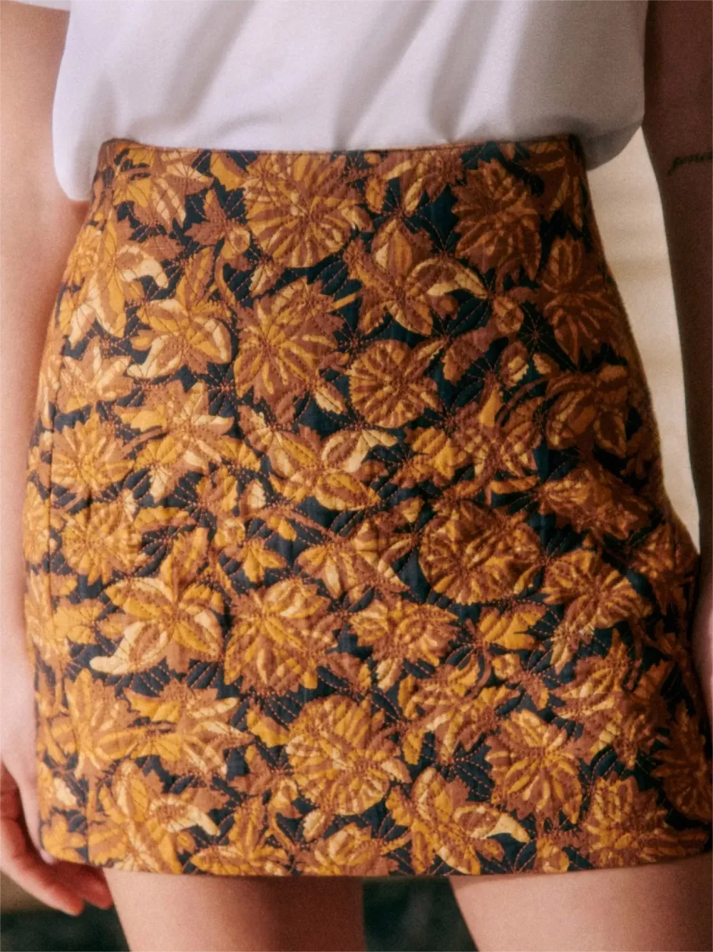 Daily Plants Print Skirt