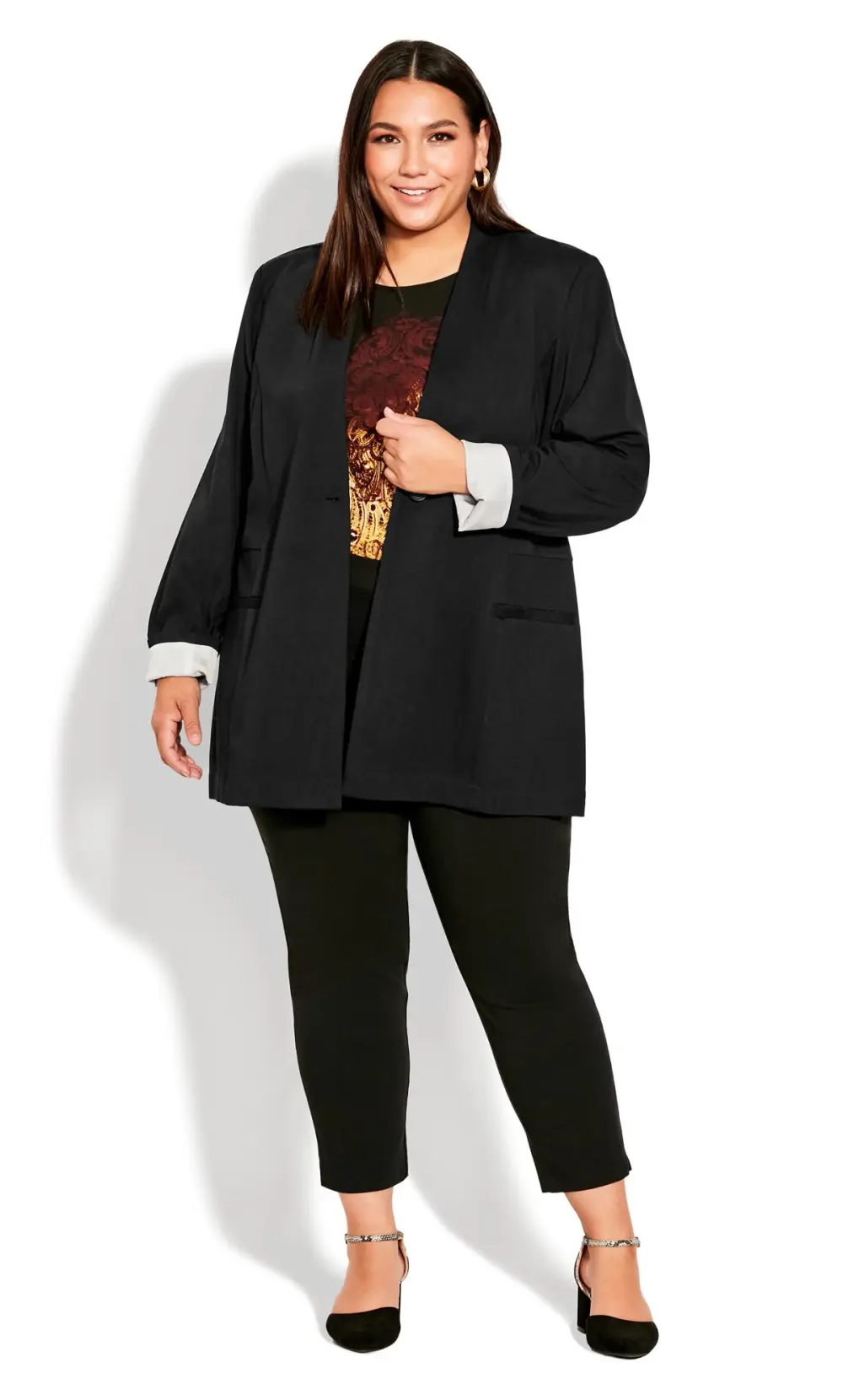 Evans Black Oversized Blazer