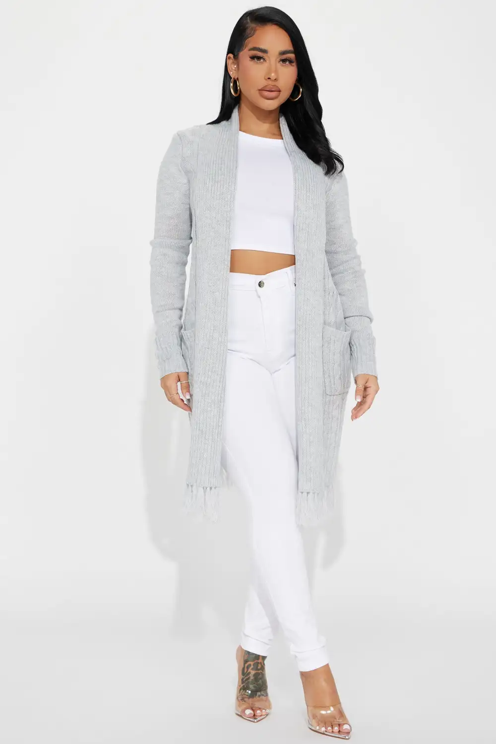 Jacinta Duster Cardigan - Grey