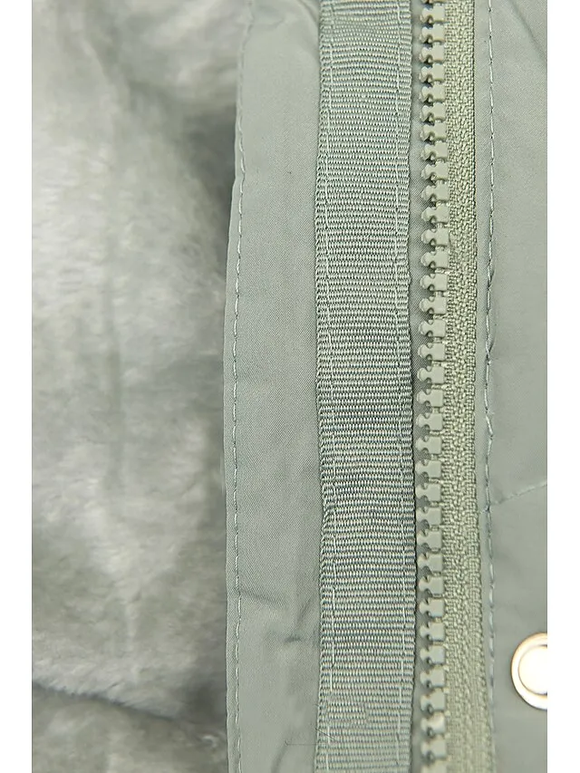 Women's Puffer Jacket Winter Windproof Jacket Winter Coat Comfortable Street Casual Daily Zipper Pocket Hoodie Casual Street Style Plain Regular Fit Outerwear Long Sleeve Winter Fall Green