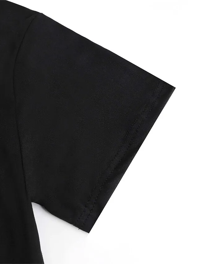 Women's T shirt Tee 100% Cotton Black White Yellow Graphic Daisy Print Short Sleeve Daily Going out Basic Round Neck Regular 100% Cotton Floral S