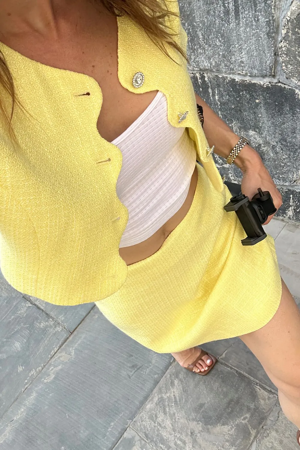 Bright Yellow Mini Skirt