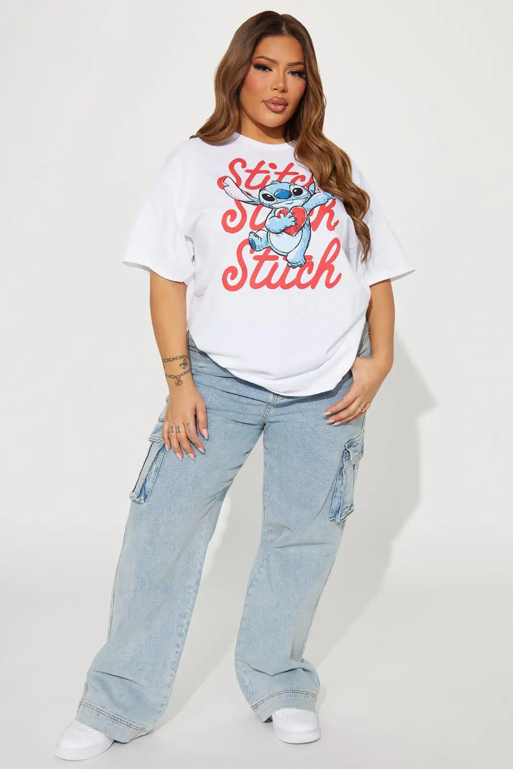 XO Love Stitch Graphic Tee - White