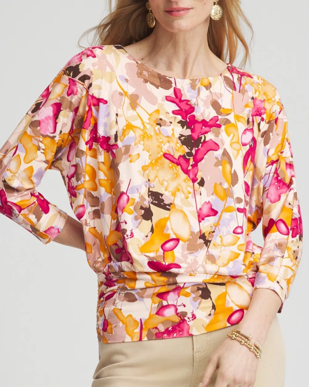 Floral Banded-Hem Top