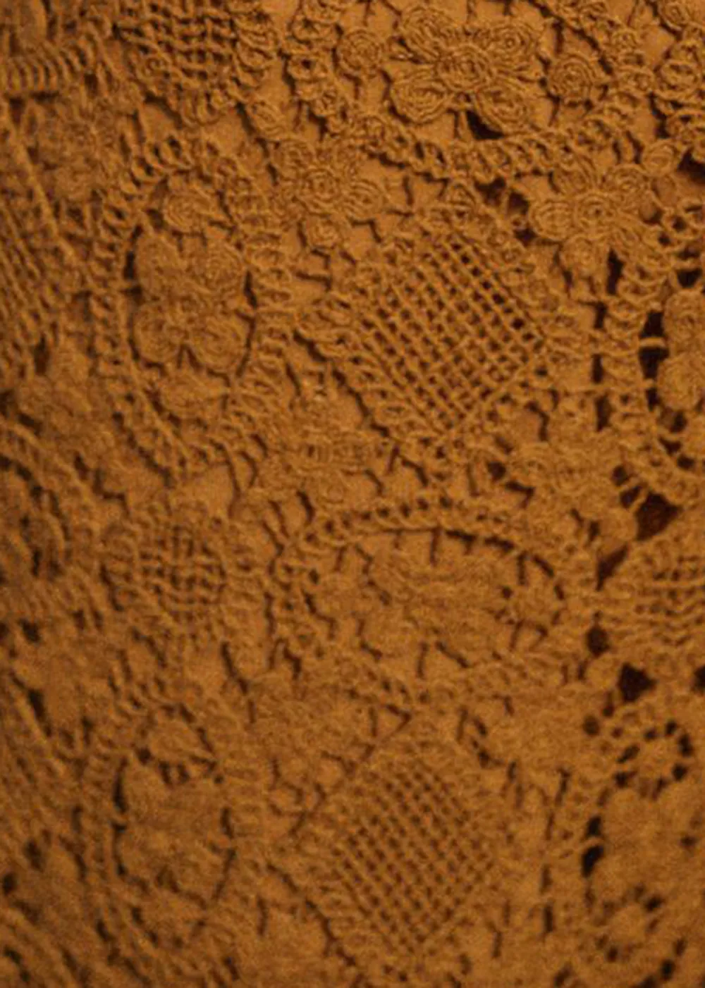 Hollow Solid Color Lace Trousers