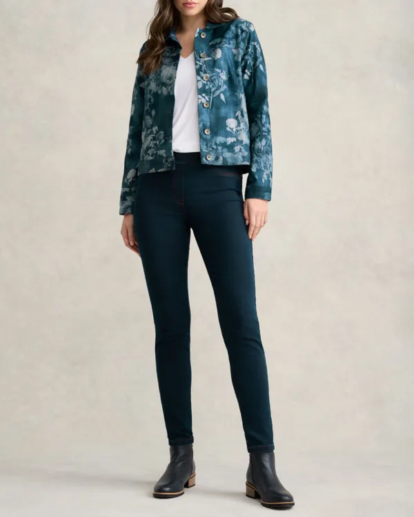 Floral Print Denim Jacket