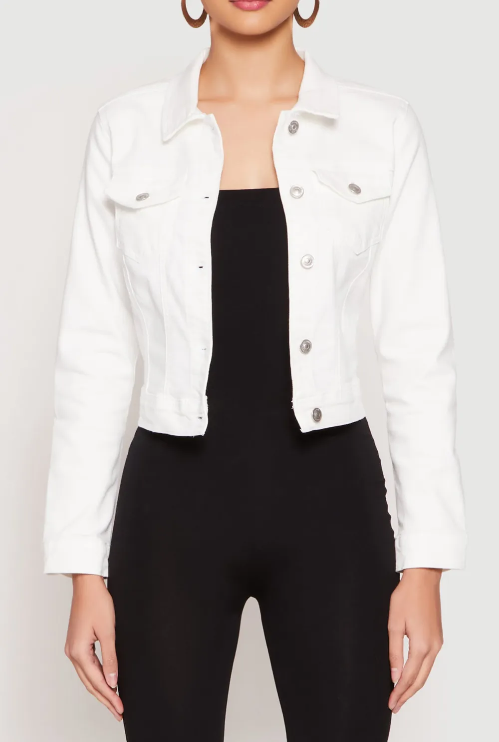 Collar And Crop Top Jacket