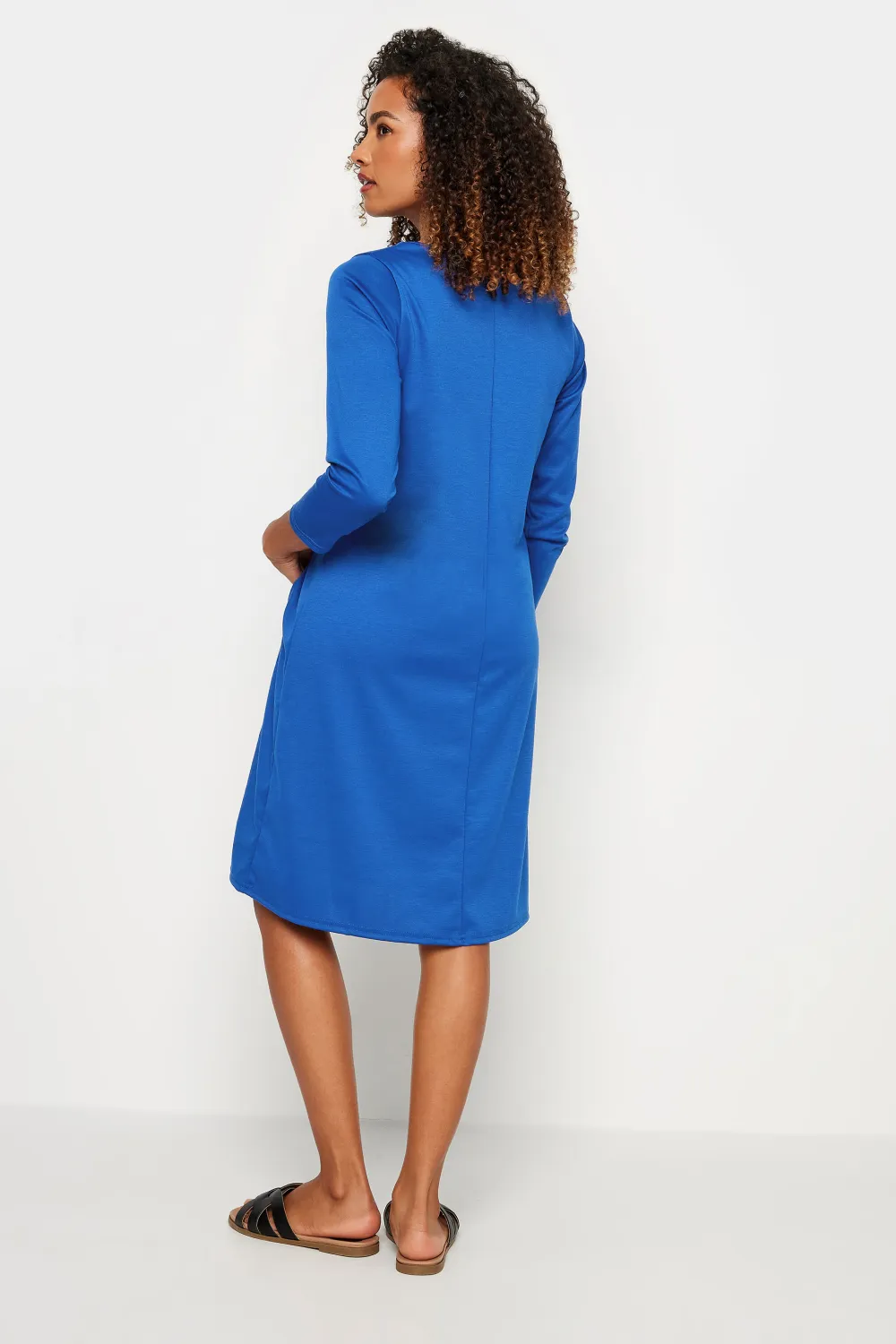 M&Co Cobalt Blue Ponte Swing Dress
