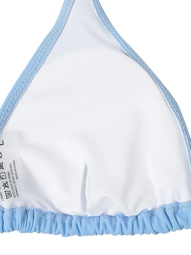 Women's Swimwear Bikini 2 Piece Normal Swimsuit Glitter Solid Color Black White Yellow Red Blue Plunge Bathing Suits Sexy Vacation Fashion