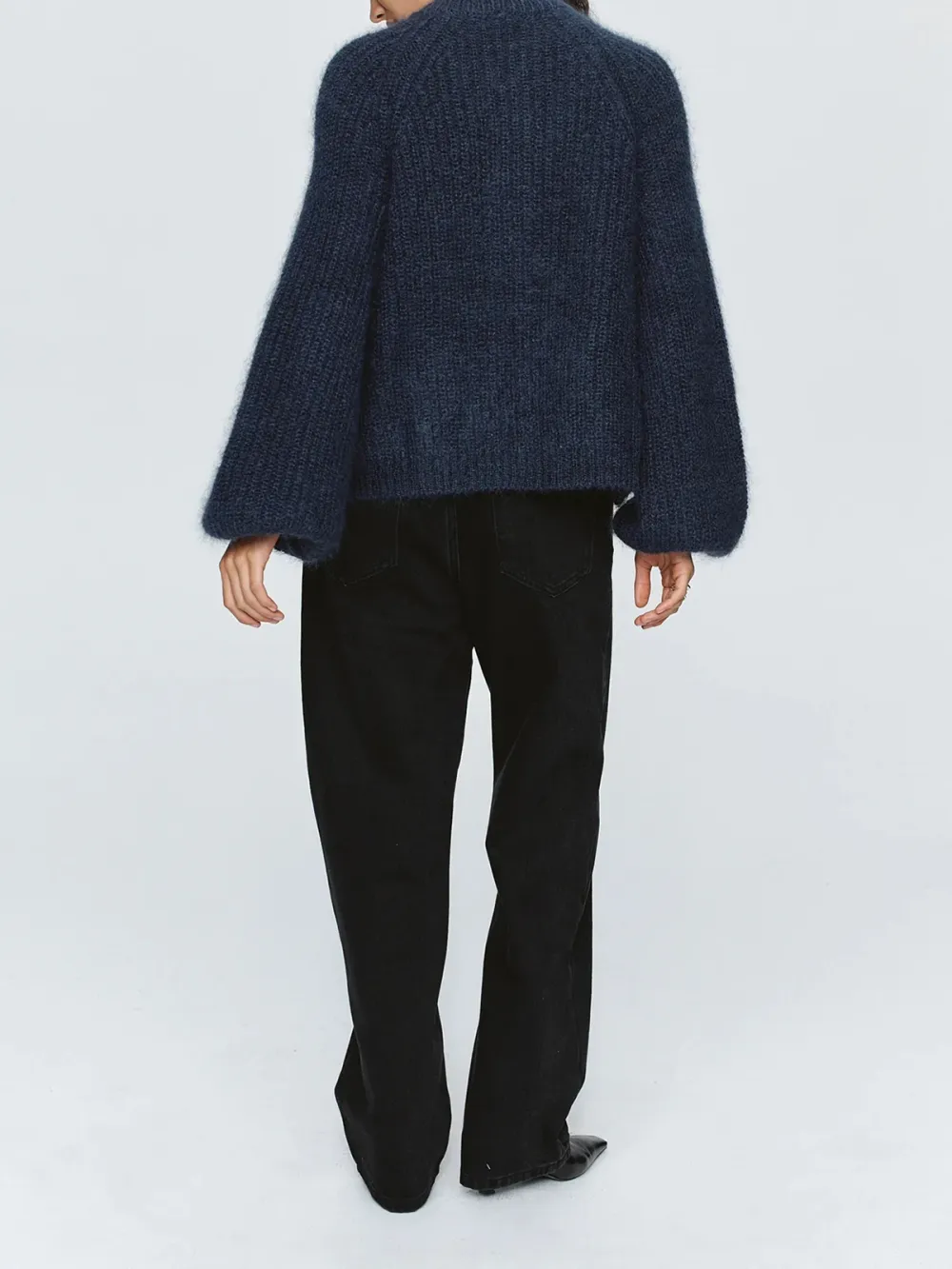 Casual Style Long Sleeve Cardigan Navy