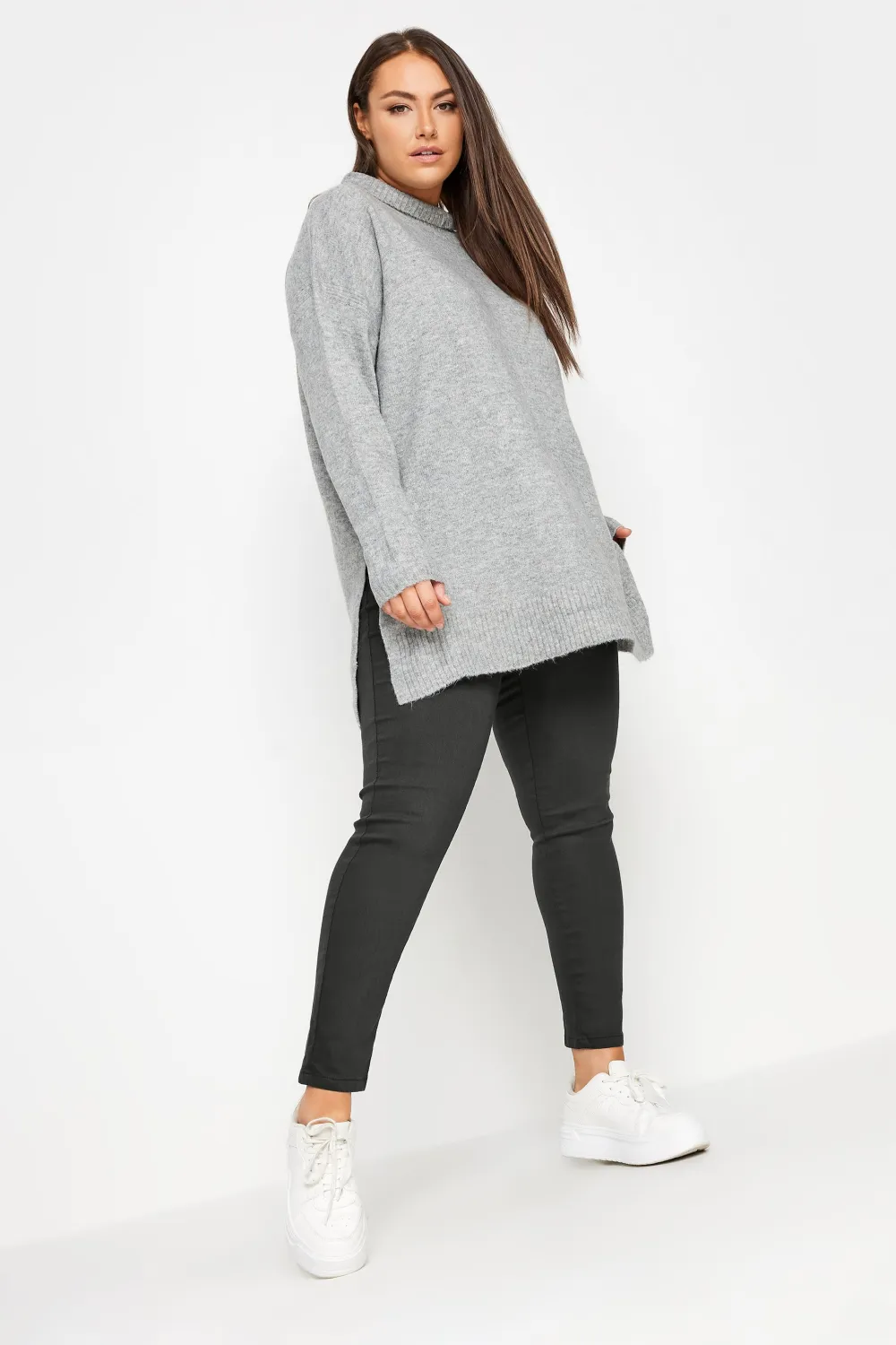 YOURS Curve Grey Stretch Pull On GRACE Jeggings