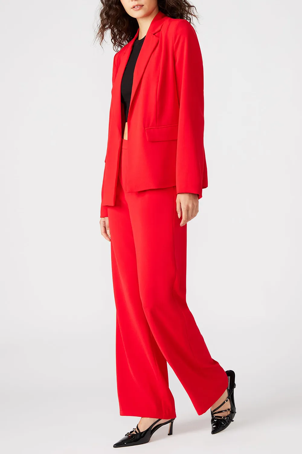 LONG SLEEVE BLAZER RED