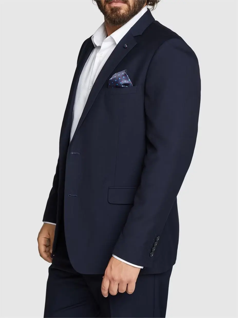 NAVY LAPEL SUIT JACKET