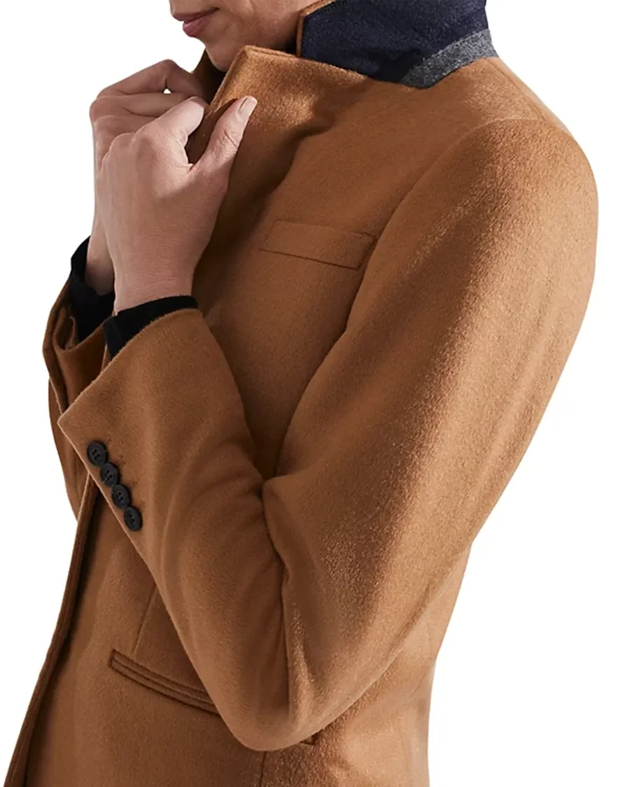 Notch Collar Long Sleeve Coat