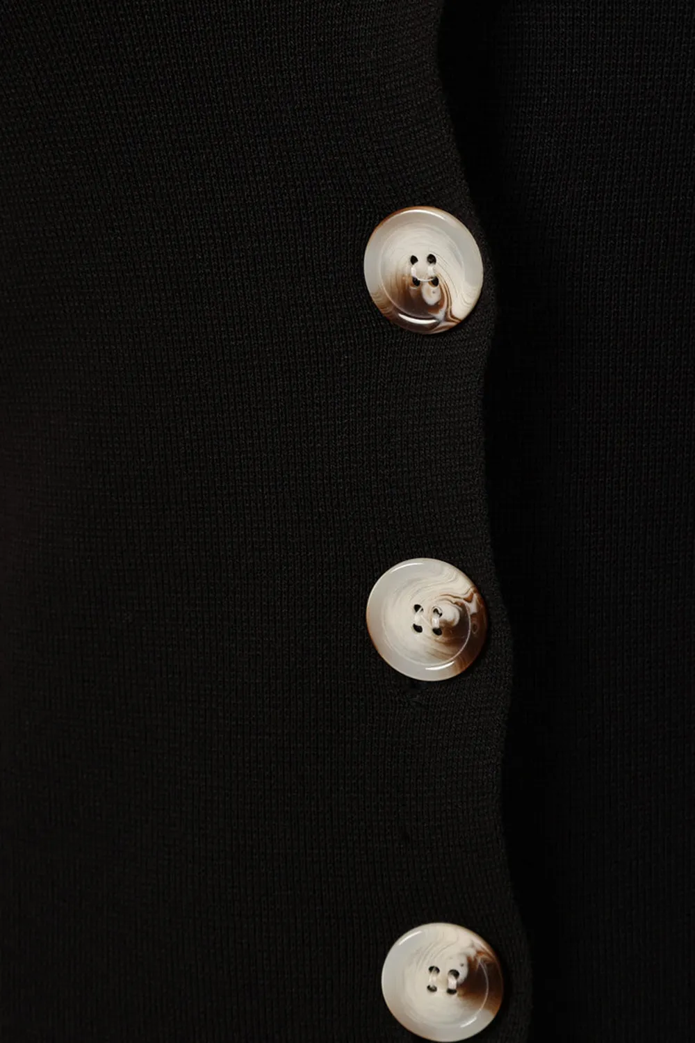 BLACK BUTTONS SEXY MINI DRESS