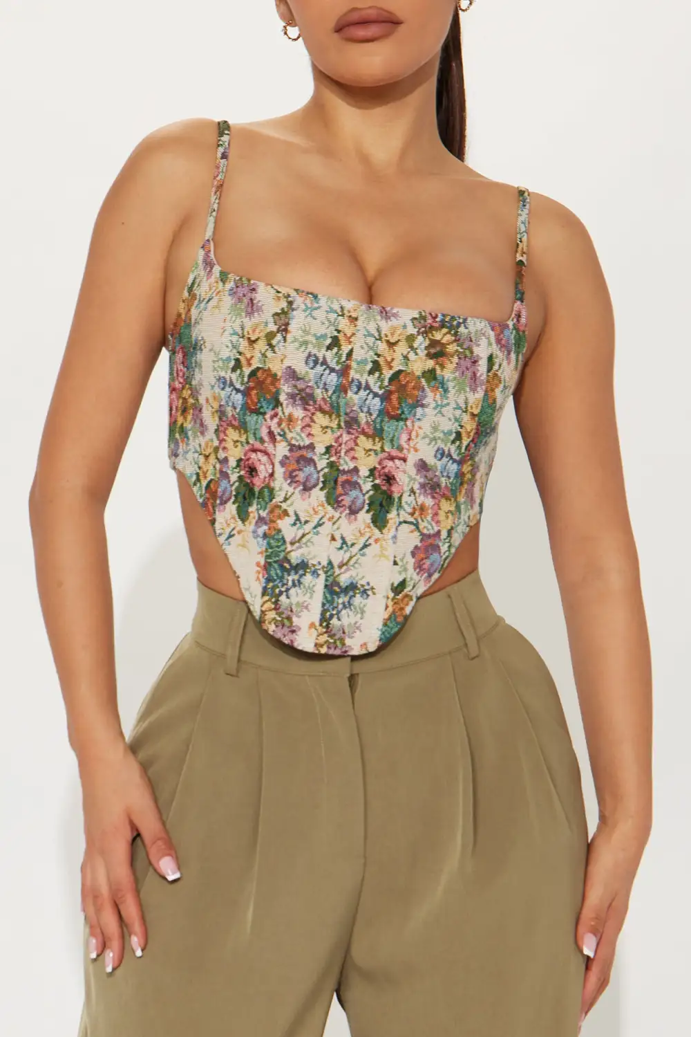 Merida Jacquard Corset Top - Multi Color