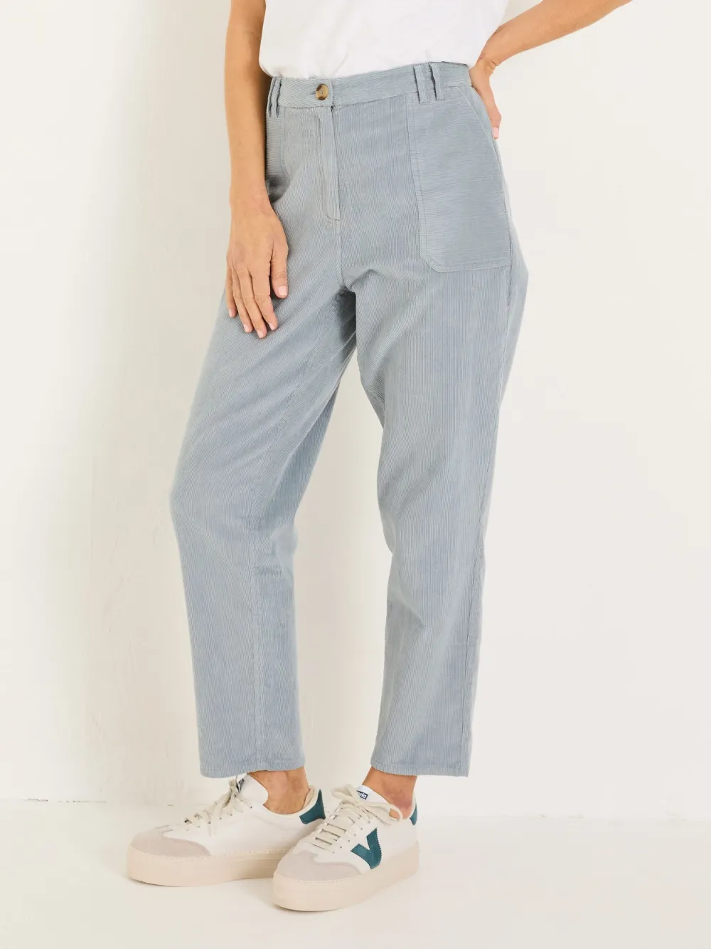 Chesil Pale Blue Cord Trousers