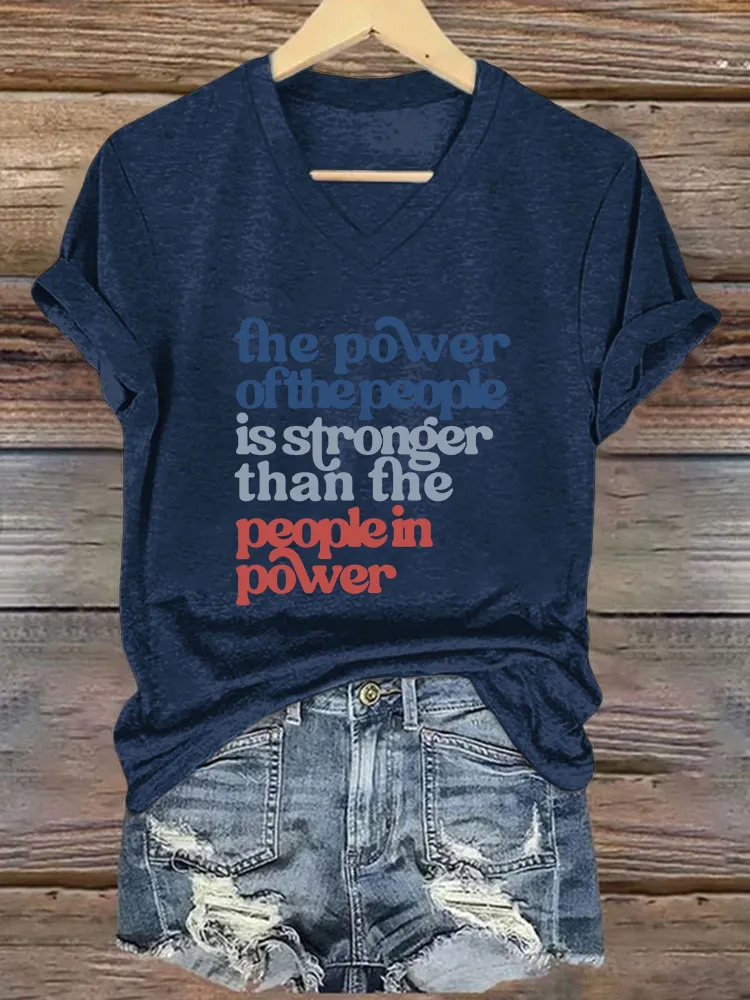 Women'S We Are Canada Strong The Power Of The People Is Stronger Than The People In Power T-Shirt
